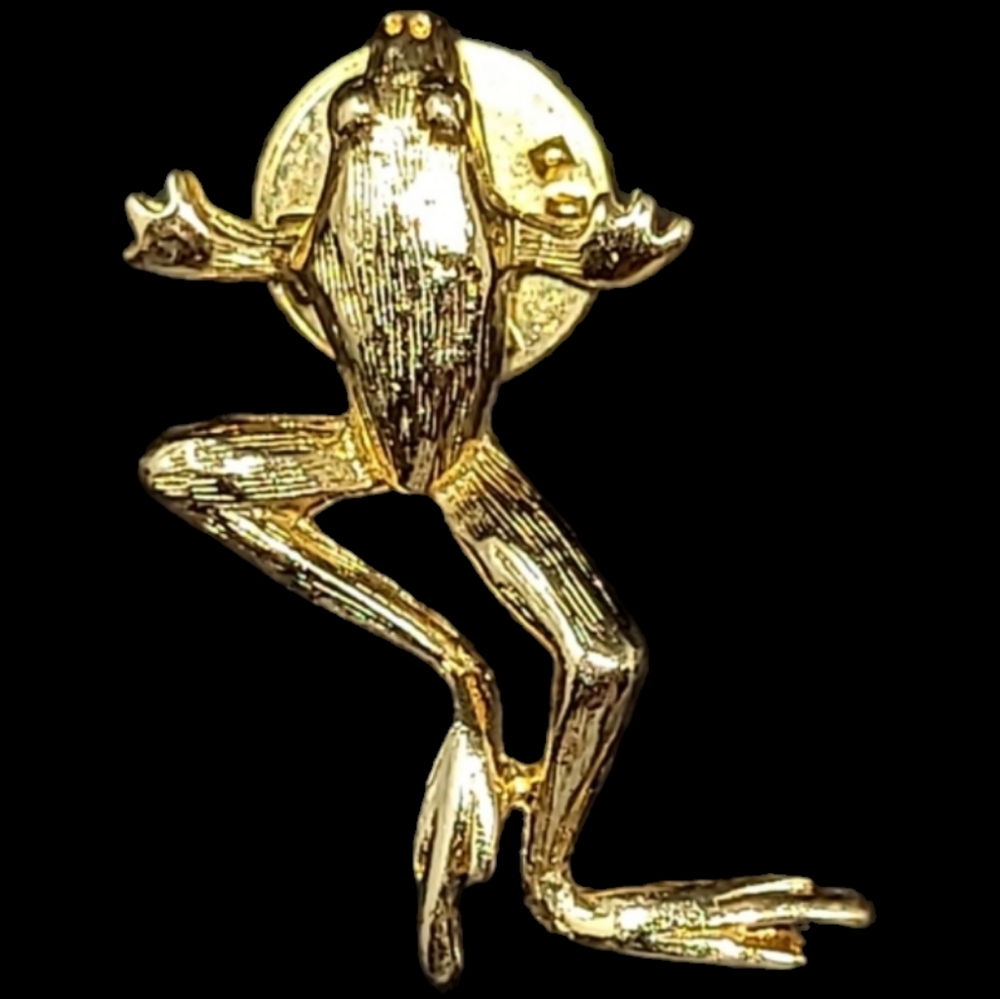 VINTAGE SARAH COVENTRY GOLD TONE FROG BROOCH/PIN